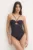 BOSS costum de baie dintr-o bucată culoarea albastru marin, cupa usor rigidizata, 50535293