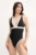 BOSS costum de baie întreg culoarea negru, cupa moale, 50540494
