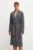 BOSS halat de baie din bumbac culoarea gri, 50522220