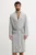 BOSS halat de baie din bumbac culoarea gri, 50545943