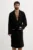BOSS halat de baie din bumbac culoarea negru, 50545943