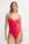 Bond Eye costum de baie dintr-o bucată culoarea roșu, cupă moale, BARE645F