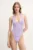 Bond Eye costum de baie dintr-o bucată culoarea violet, cupa moale, BOUND633
