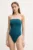 Bond Eye costum de baie reversibil dintr-o bucată culoarea turcoaz, cupa moale, BARE005R