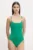 Chantelle costum de baie dintr-o bucată Hera culoarea verde, cupă moale, C16WR0