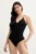 Chantelle costum de baie dintr-o bucată ICON culoarea negru, cupa usor rigidizata, C16VUF