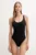 Chantelle costum de baie dintr-o bucată SWIM ONE culoarea negru, cupă usor rigidizata, C12VU9