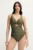 Dkny costum de baie dintr-o bucată culoarea negru, cupa usor rigidizata, DI4MS518