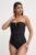 Dkny costum de baie dintr-o bucată culoarea negru, cupa usor rigidizata, DI4MS605