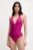 Dkny costum de baie dintr-o bucată culoarea violet, cupa usor rigidizata, DIEMS733