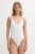 Elisabetta Franchi costum de baie dintr-o bucată culoarea alb, cupa moale, CS69B51E2