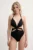 Elisabetta Franchi costum de baie dintr-o bucată culoarea negru, cupa moale, CS65B51E2