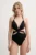 Elisabetta Franchi costum de baie dintr-o bucată culoarea negru, cupa moale, CS65B51E2