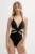 Elisabetta Franchi costum de baie dintr-o bucată culoarea negru, cupa moale, CS65B51E2
