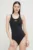 Fila costum de baie dintr-o bucată Saki culoarea negru, cupa moale