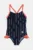 Fila costum de baie dintr-o bucată pentru copii LOMELLINA AOP culoarea albastru marin, FAK0422
