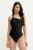 Filippa K costum de baie dintr-o bucată culoarea negru, cupa moale, 31183