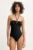 Gant costum de baie dintr-o bucată culoarea negru, cupa moale, 920004000
