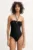 Gant costum de baie dintr-o bucată culoarea negru, cupa moale, 920004000