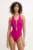 K-Way costum de baie dintr-o bucată culoarea roz, cupa moale, K1141JW