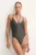 Karl Lagerfeld costum de baie dintr-o bucată culoarea gri, cupa moale, A1W46025