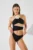 Karl Lagerfeld costum de baie dintr-o bucată culoarea negru, cupa moale, A2W46006