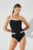 Karl Lagerfeld costum de baie dintr-o bucată culoarea negru, cupa usor rigidizata, A2W46022