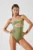 Karl Lagerfeld costum de baie dintr-o bucată culoarea verde, cupa usor rigidizata, A1W46031