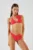 Karl Lagerfeld sutien de baie culoarea roșu, cupa moale, A2W46056