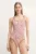 Lacoste costum de baie dintr-o bucată culoarea portocaliu, cupa moale, MF9608