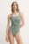 Lacoste costum de baie dintr-o bucată culoarea verde, cupa moale, MF9608