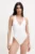 MICHAEL Michael Kors costum de baie dintr-o bucată culoarea alb, cupa usor rigidizata, MM62132