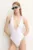 Max Mara Beachwear costum de baie dintr-o bucată culoarea alb, cupa moale, 2516831139600