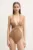 Max Mara Beachwear costum de baie dintr-o bucată culoarea maro, cupa usor rigidizata, 2516831089600