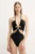Max Mara Beachwear costum de baie dintr-o bucată culoarea negru, cupa moale, 2516831059600