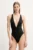 Max Mara Beachwear costum de baie dintr-o bucată culoarea negru, cupa moale, 2516831139600
