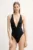 Max Mara Beachwear costum de baie dintr-o bucată culoarea negru, cupa moale, 2516831139600