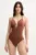 Max Mara Beachwear costum de baie întreg culoarea maro, cupa usor rigidizata, 2516831039600