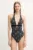 Max Mara Beachwear costum de baie reversibil dintr-o bucată culoarea negru, cupa moale, 2516831189600