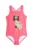 Mini Rodini costum de baie dintr-o bucată pentru copii Dashing dog culoarea roz, 1100006428