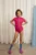Mini Rodini costum de baie dintr-o bucată pentru copii culoarea roz