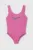 Nike Kids costum de baie dintr-o bucată pentru copii MULTI LOGO culoarea roz