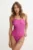 Nike costum de baie dintr-o bucată Hydrastrong Multi Print culoarea violet, cupa moale