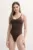Nike costum de baie dintr-o bucată culoarea maro, cupa usor rigidizata, NESSF232