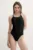 Nike costum de baie dintr-o bucată culoarea negru, cupa moale, NESS7085