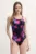 Nike costum de baie dintr-o bucată culoarea negru, cupa moale, NESSF014