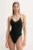 Nike costum de baie dintr-o bucată culoarea negru, cupa moale, NESSF252