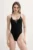 Nike costum de baie dintr-o bucată culoarea negru, cupa usor rigidizata, NESSF227