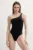 Nike costum de baie dintr-o bucată culoarea negru, cupa usor rigidizata, NESSF231