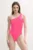 Nike costum de baie dintr-o bucată culoarea roz, cupa usor rigidizata, NESSF231